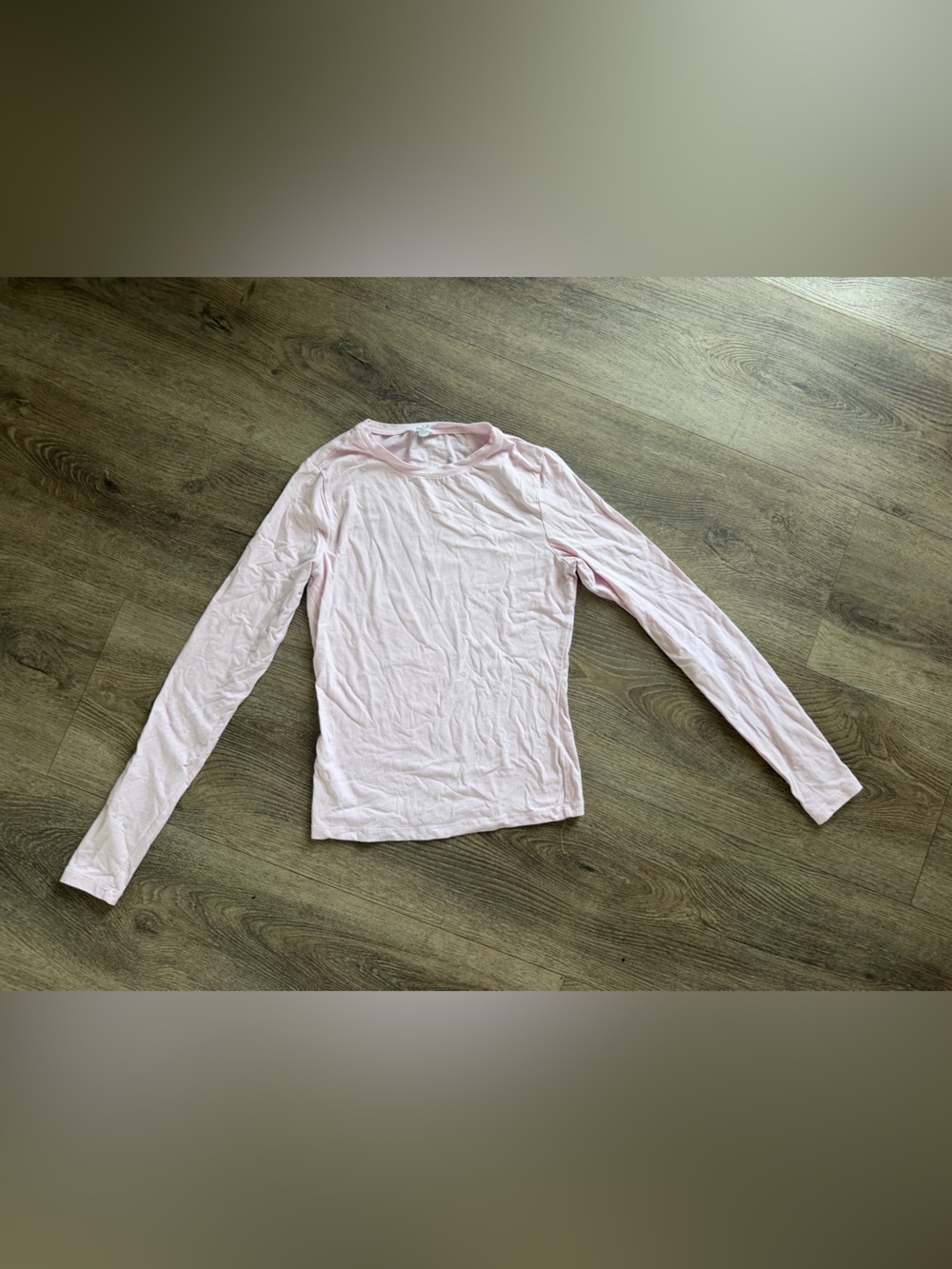 Garage Long Sleeve Crewneck Top in Light Pink
